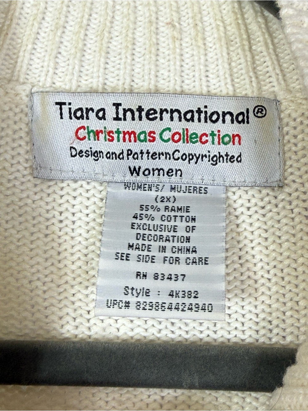 Tiara International, Christmas Collection. Size 2X, Cardinal Inspired Sweater. - Picture 5 of 7